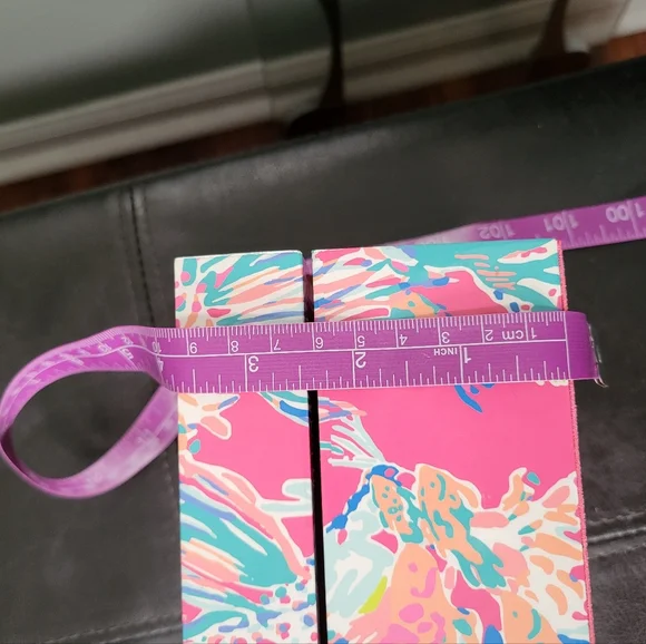 Lilly Pulitzer Jewelry Box Dragonfruit Sunken Treasure Pattern Pink Turquoise - Picture 8 of 13